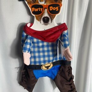 Party Dog Western Cowboy Dog Halloween Costume Size M/L NWT 1PCS